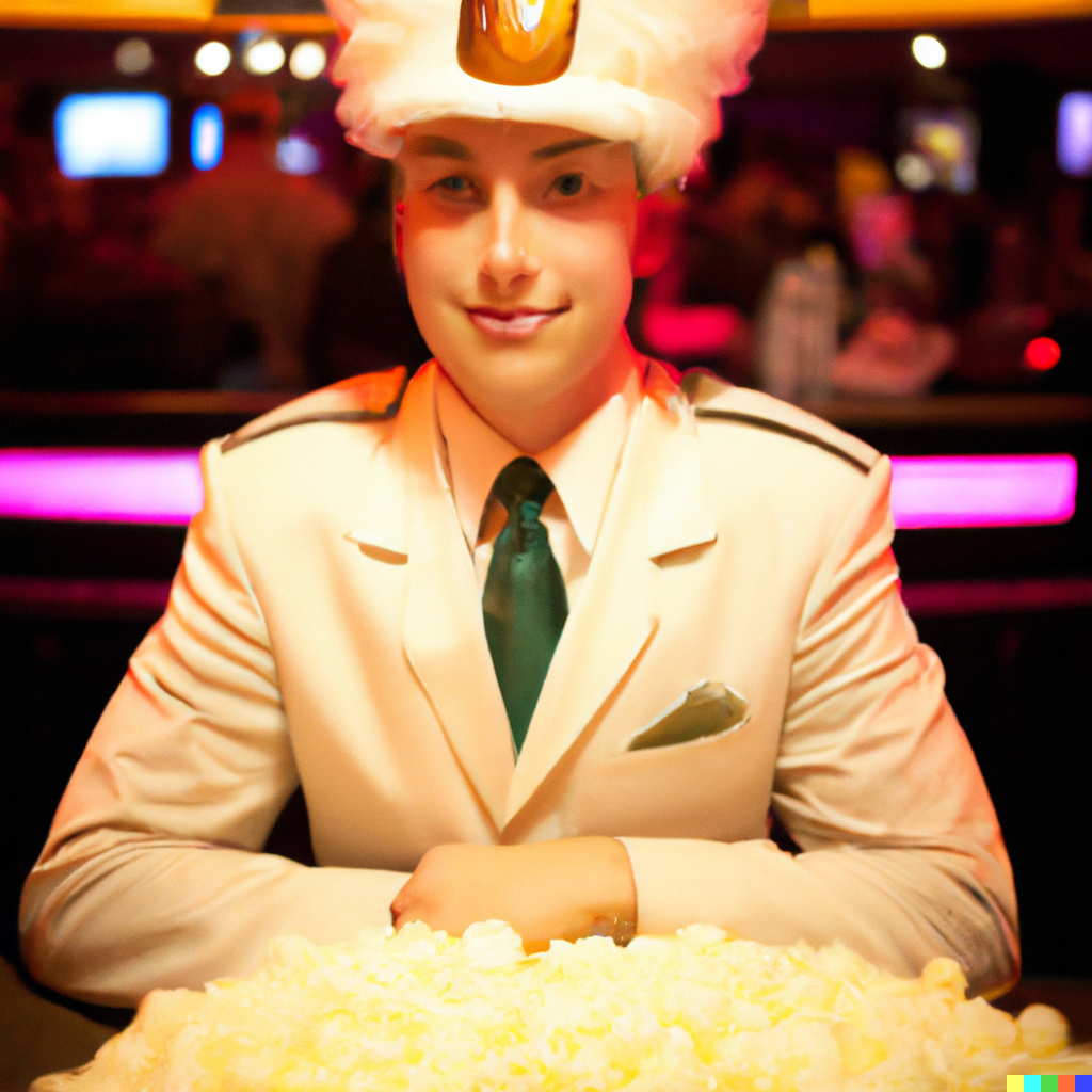 DALL·E 2024-07-23 21.01.06 - las vegas croupier wearing a mash potato hat.png